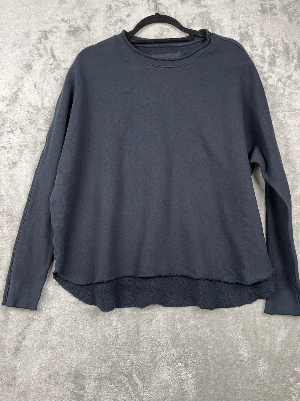 NEW Frank & Eileen S 100% Cotton Blue Anna Long Sleeve Capelet Triple Fleece